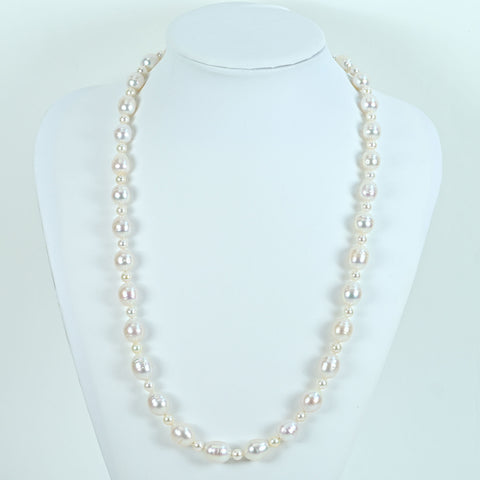 【中古】 SV BAROQUE PEARL NECKLACE バロックパールネックレス 10-12mm 88g