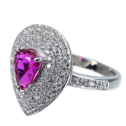 【中古】PT900 RUBY RING タイ産 ルビーリング R1.143ct D0.53ct GIA鑑別書 4.9g #11.5