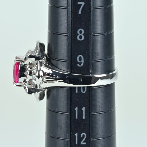 【中古】PT900 RUBY RING タイ産 ルビーリング R1.20ct D0.45ct GIA/日宝協 鑑別書 6.5g #10