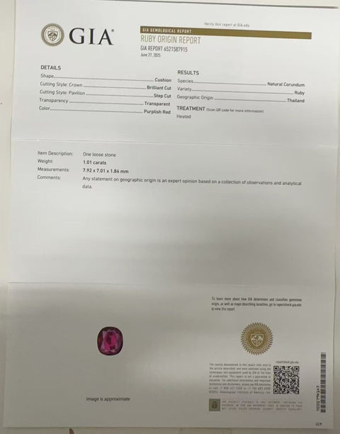 【中古】PT900 RUBY RING タイ産 ルビーリング R1.01ct D0.58ct GIA鑑別書 5.1g #11