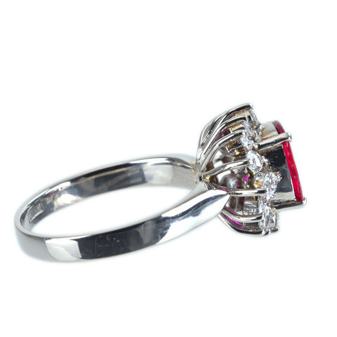 【中古】PT900 RUBY RING タイ産 ルビーリング R1.01ct D0.58ct GIA鑑別書 5.1g #11