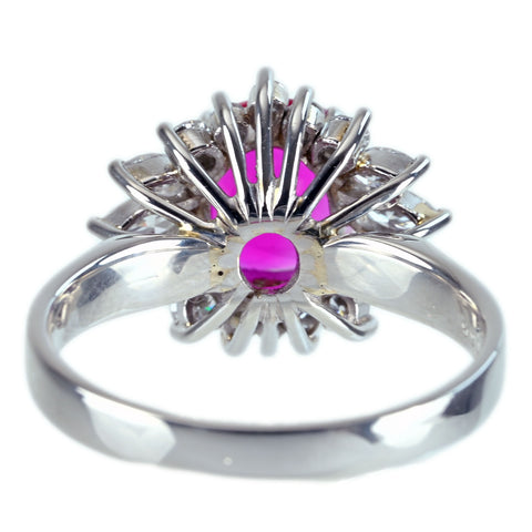 【中古】PT900 RUBY RING タイ産 ルビーリング R1.01ct D0.58ct GIA鑑別書 5.1g #11