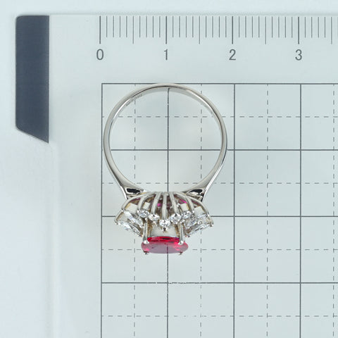 【中古】PT900 RUBY RING タイ産 ルビーリング R1.01ct D0.58ct GIA鑑別書 5.1g #11