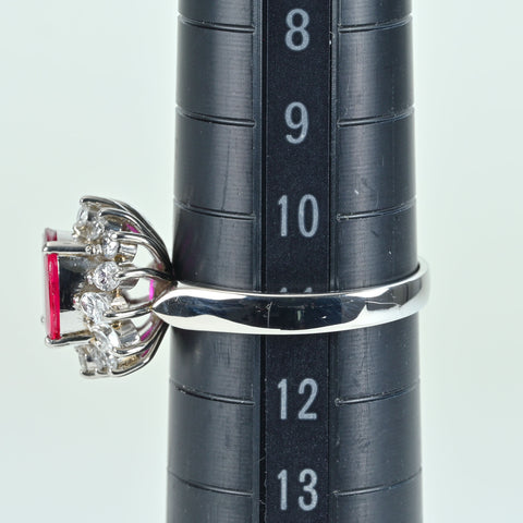 【中古】PT900 RUBY RING タイ産 ルビーリング R1.01ct D0.58ct GIA鑑別書 5.1g #11