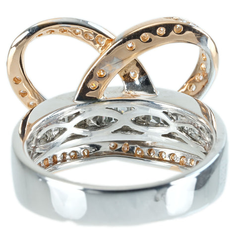 【中古】K18WG/K18PG DIAMOND RING ダイヤモンドリング D1.13ct 8.5g #12.5