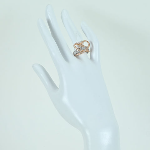 【中古】K18WG/K18PG DIAMOND RING ダイヤモンドリング D1.13ct 8.5g #12.5
