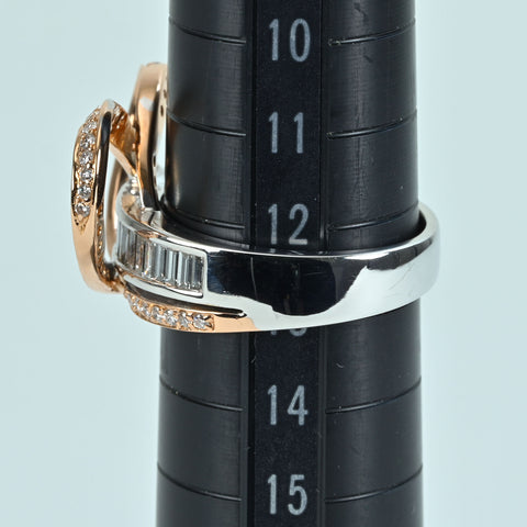 【中古】K18WG/K18PG DIAMOND RING ダイヤモンドリング D1.13ct 8.5g #12.5