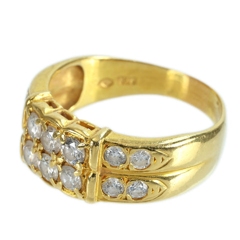 【中古】K18YG DIAMOND RING ダイヤモンドリング D1.00ct 5.0g #15.5