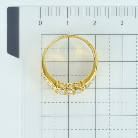 【中古】K18YG DIAMOND RING ダイヤモンドリング D1.00ct 5.0g #15.5
