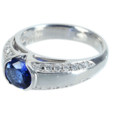 [Used] PT900 SAPPHIRE RING Sapphire Ring S1.28ct D0.31ct 8.0g #10.5 