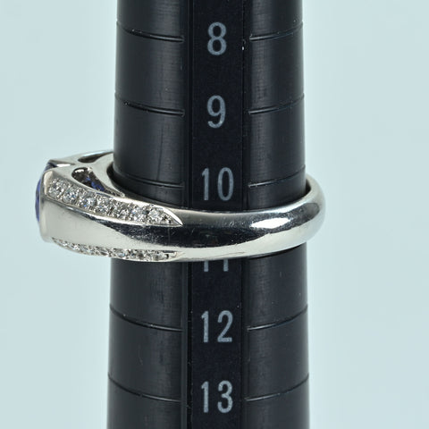 [Used] PT900 SAPPHIRE RING Sapphire Ring S1.28ct D0.31ct 8.0g #10.5 