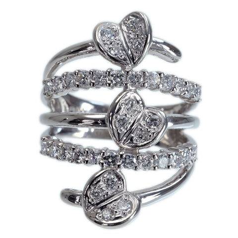 【中古】PT900 DIAMOND RING ダイヤモンドリング D1.00ct 13.5g #14.5