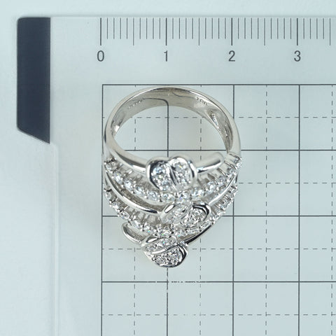 【中古】PT900 DIAMOND RING ダイヤモンドリング D1.00ct 13.5g #14.5