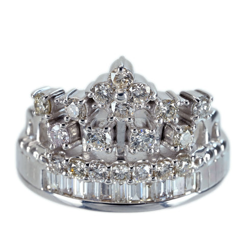 【中古】K18WG DIAMOND RING ダイヤモンドリング D1.14ct 7.2g #12