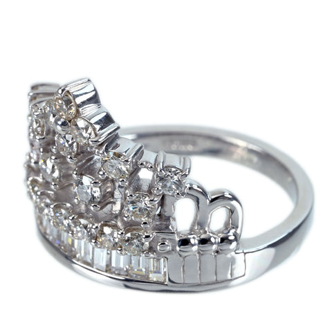 【中古】K18WG DIAMOND RING ダイヤモンドリング D1.14ct 7.2g #12
