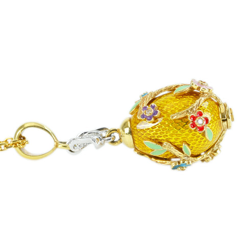 【中古】K18YG ENAMEL PENDANT NECKLACE エナメル ペンダントネックレス 13.4g