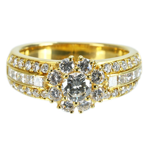 【中古】K18YG DIAMOND RING ダイヤモンドリング D1.18ct 5.7g #9