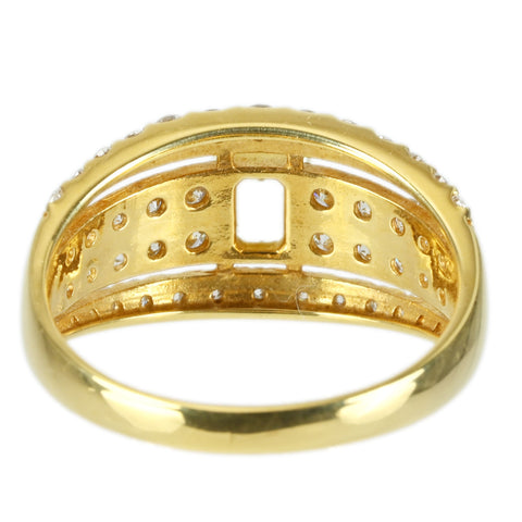 【中古】K18YG DIAMOND RING ダイヤモンドリング 0.359ct Fancy Light Yellow SI1 D0.93ct CGLソーティング 3.7g #12
