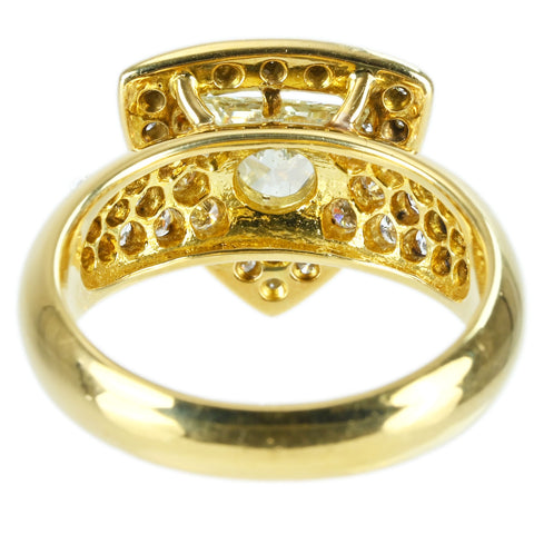【中古】K18YG DIAMOND RING ダイヤモンドリング 0.638ct D0.67ct 7.2g #12.5