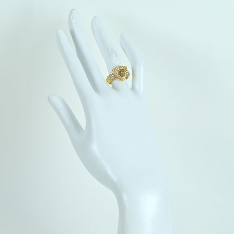 【中古】K18YG DIAMOND RING ダイヤモンドリング 0.638ct D0.67ct 7.2g #12.5