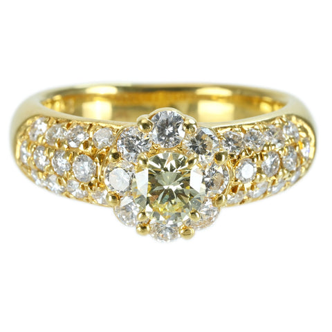 【中古】K18YG DIAMOND RING ダイヤモンドリング 0.43ct D1.02ct 7.0g #12