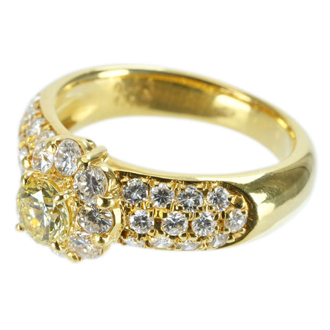 【中古】K18YG DIAMOND RING ダイヤモンドリング 0.43ct D1.02ct 7.0g #12