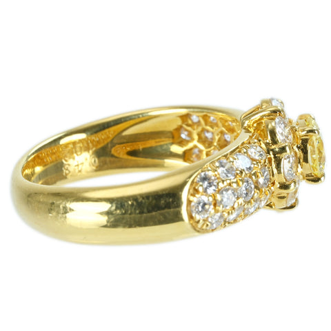 【中古】K18YG DIAMOND RING ダイヤモンドリング 0.43ct D1.02ct 7.0g #12