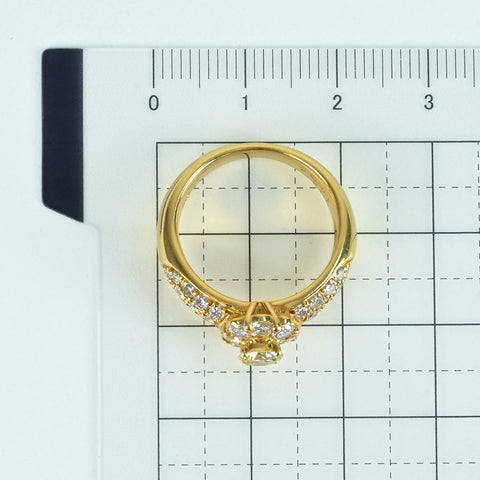 【中古】K18YG DIAMOND RING ダイヤモンドリング 0.43ct D1.02ct 7.0g #12