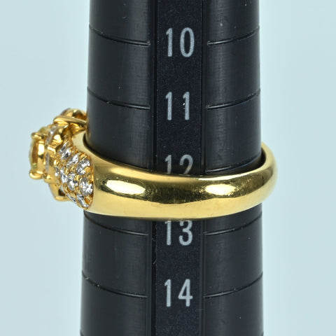 【中古】K18YG DIAMOND RING ダイヤモンドリング 0.43ct D1.02ct 7.0g #12