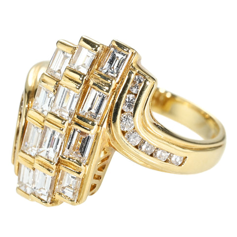 【中古】K18YG DIAMOND RING ダイヤモンドリング D2.01ct 7.4g #12.5