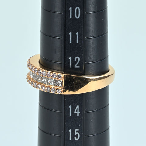 【中古】K18PG DIAMOND RING ダイヤモンドリング D0.90ct 4.7g #13