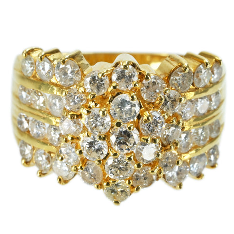 【中古】K18YG DIAMOND RING ダイヤモンドリング D2.00ct 5.2g