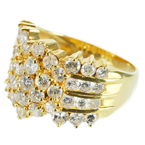 【中古】K18YG DIAMOND RING ダイヤモンドリング D2.00ct 5.2g