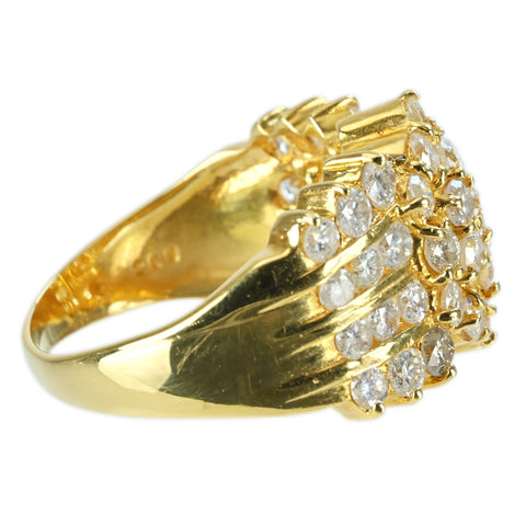 【中古】K18YG DIAMOND RING ダイヤモンドリング D2.00ct 5.2g