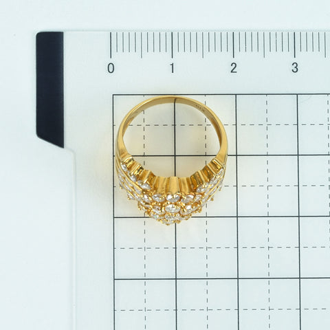 【中古】K18YG DIAMOND RING ダイヤモンドリング D2.00ct 5.2g