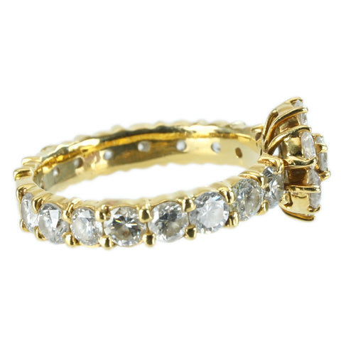 【中古】K18YG DIAMOND RING ダイヤモンドリング D0.80ct D1.79ct 4.0g #12