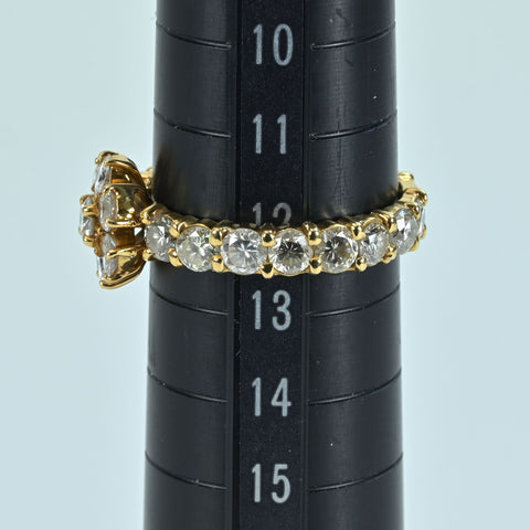 【中古】K18YG DIAMOND RING ダイヤモンドリング D0.80ct D1.79ct 4.0g #12