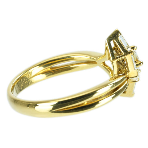 【中古】K18YG DIAMOND RING ダイヤモンドリング 0.20ct D0.32ct 5.1g #15