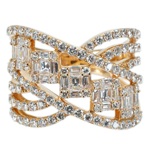 【中古】K18PG DIAMOND RING ダイヤモンドリング D2.00ct 8.8g #12