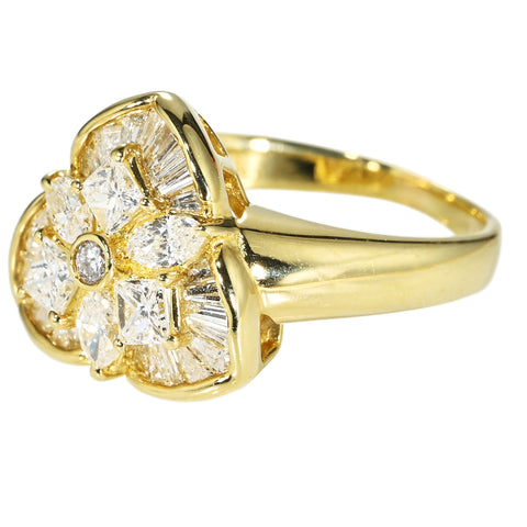 【中古】 K18YG DIAMOND RING ダイヤモンドリング D1.36ct 6.7g #13
