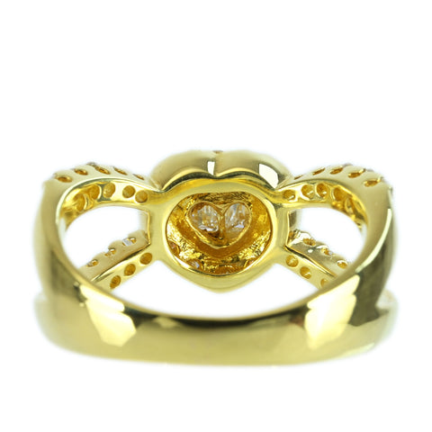 【中古】K18YG DIAMOND RING ダイヤモンドリング D0.18ct D0.43ct 5.4g #11