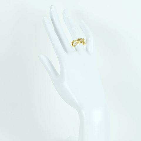 【中古】K18YG DIAMOND RING ダイヤモンドリング D0.18ct D0.43ct 5.4g #11