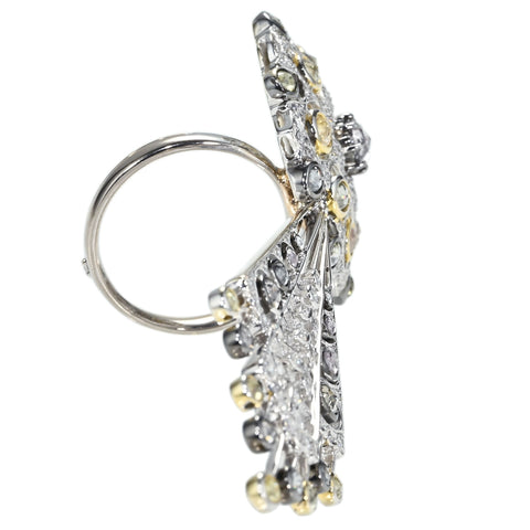 【中古】 K18YG/WG DIAMOND RING ダイヤモンドリング D2.65ct D0.005ct 12.0g #11