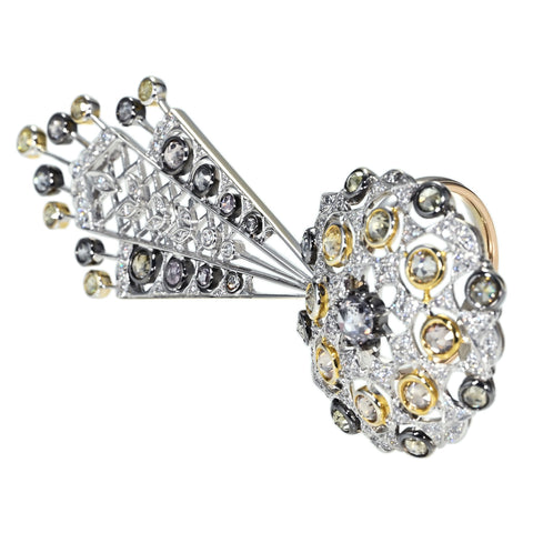 【中古】 K18YG/WG DIAMOND RING ダイヤモンドリング D2.65ct D0.005ct 12.0g #11
