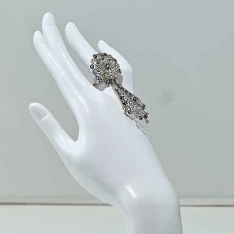 【中古】 K18YG/WG DIAMOND RING ダイヤモンドリング D2.65ct D0.005ct 12.0g #11