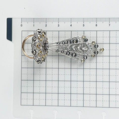 【中古】 K18YG/WG DIAMOND RING ダイヤモンドリング D2.65ct D0.005ct 12.0g #11