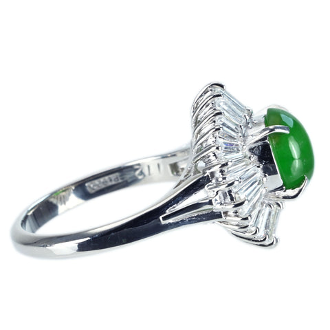 【中古】 PT900 JADEITE RING ヒスイリング D1.12ct GRJソーティング 7.6g #10.5