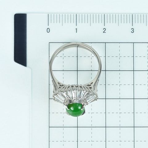 【中古】 PT900 JADEITE RING ヒスイリング D1.12ct GRJソーティング 7.6g #10.5