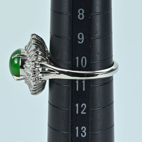 【中古】 PT900 JADEITE RING ヒスイリング D1.12ct GRJソーティング 7.6g #10.5