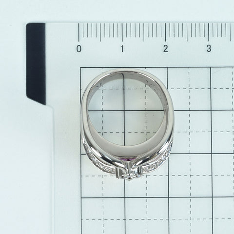 【中古】JEUNETジュネ K18WG SAPPHIRE DIAMOND RING サファイア/ダイヤモンドリング S1.16ct D0.46ct 12.8g #13